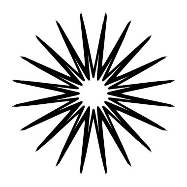 Geometrik mandala - Radikal, dairesel motif simgesi, sembol. Işıldayan şekil, logo çizimi