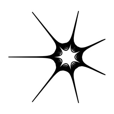 Geometrik mandala - Radikal, dairesel motif simgesi, sembol. Işıldayan şekil, logo çizimi