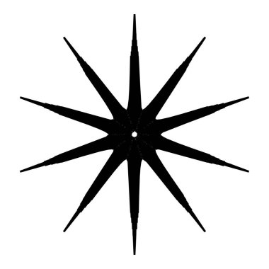 Geometrik mandala - Radikal, dairesel motif simgesi, sembol. Işıldayan şekil, logo çizimi