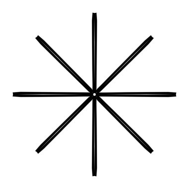 Geometrik mandala - Radikal, dairesel motif simgesi, sembol. Işıldayan şekil, logo çizimi