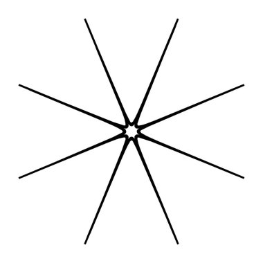 Geometrik mandala - Radikal, dairesel motif simgesi, sembol. Işıldayan şekil, logo çizimi