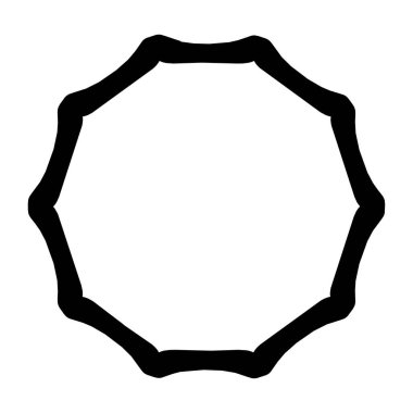 Geometrik mandala - Radikal, dairesel motif simgesi, sembol. Işıldayan şekil, logo çizimi