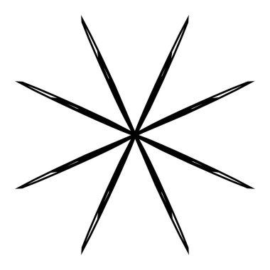 Geometrik mandala - Radikal, dairesel motif simgesi, sembol. Işıldayan şekil, logo çizimi