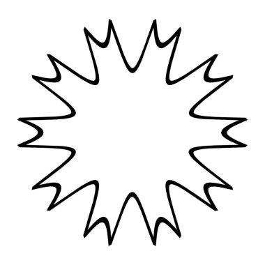 Geometrik mandala - Radikal, dairesel motif simgesi, sembol. Işıldayan şekil, logo çizimi