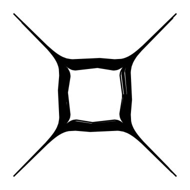 Geometrik mandala - Radikal, dairesel motif simgesi, sembol. Işıldayan şekil, logo çizimi