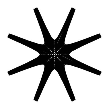 Geometrik mandala - Radikal, dairesel motif simgesi, sembol. Işıldayan şekil, logo çizimi