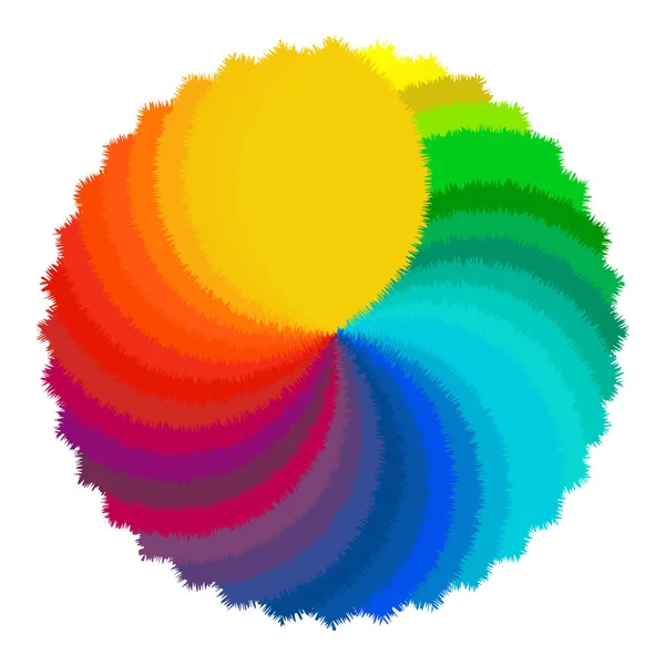 Bunt Spektrum Farbige Abstrakte Mandala Motiv Symbol Abstraktes Kreisförmiges Mehrfarbiges — Stockvektor