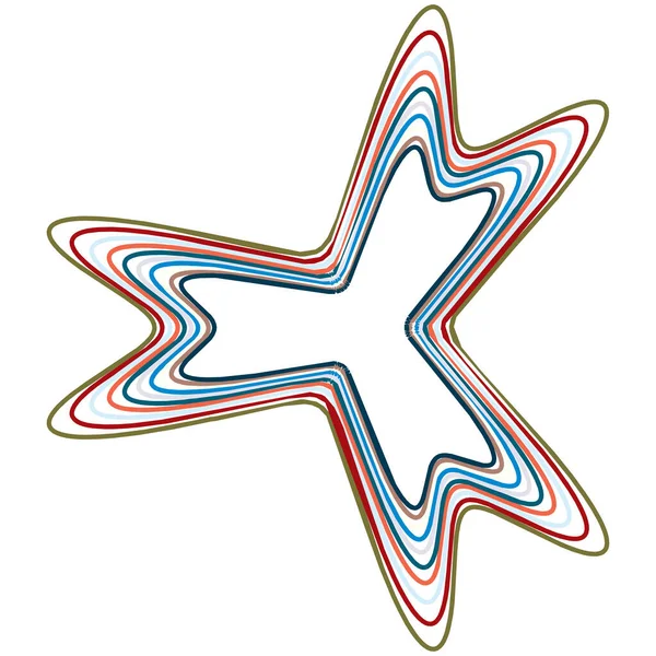 Icono Motivo Circular Símbolo Ilustración Vector Forma Radiante — Vector de stock