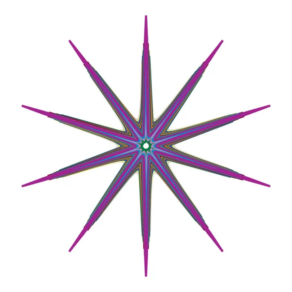 Circular Motif Icon Symbol Radiating Shape Vector Illustration — Stock Vector