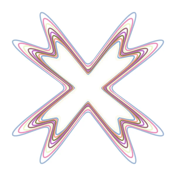 Mandala Geométrica Radial Ícone Motivo Circular Símbolo Forma Radiante Logotipo — Vetor de Stock