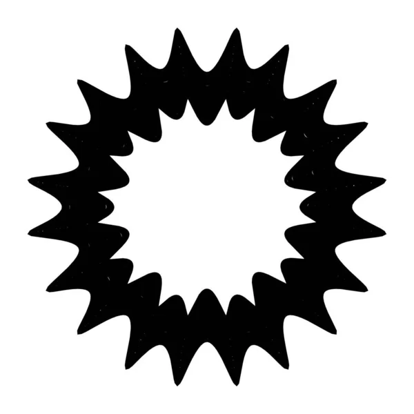 Mandala Geométrico Radial Icono Motivo Circular Símbolo Forma Radiante Logo — Vector de stock