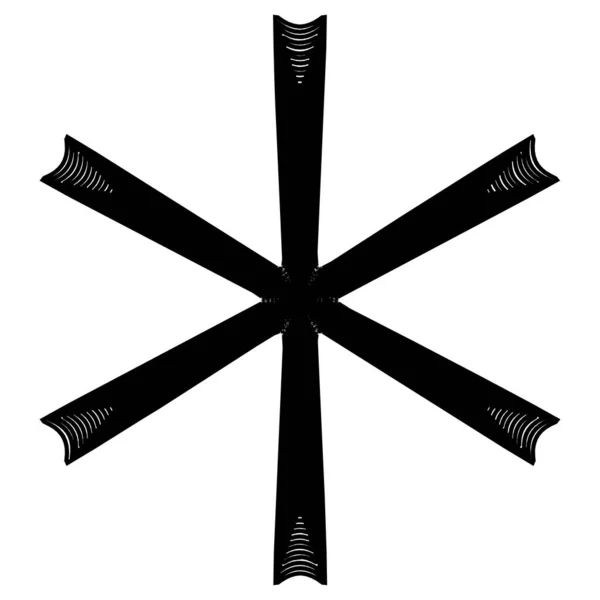Mandala Géométrique Radial Icône Motif Circulaire Symbole Forme Rayonnante Logo — Image vectorielle