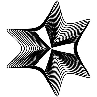 Geometrik mandala - Radikal, dairesel motif simgesi, sembol. Işıldayan şekil, logo çizimi