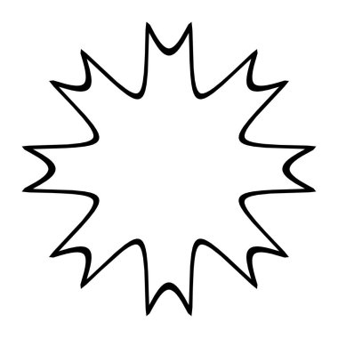 Geometrik mandala - Radikal, dairesel motif simgesi, sembol. Işıldayan şekil, logo çizimi