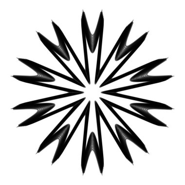 Geometrik mandala - Radikal, dairesel motif simgesi, sembol. Işıldayan şekil, logo çizimi