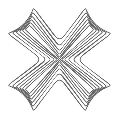 Geometrik mandala - Radikal, dairesel motif simgesi, sembol. Işıldayan şekil, logo çizimi