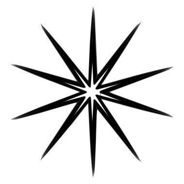 Geometrik mandala - Radikal, dairesel motif simgesi, sembol. Işıldayan şekil, logo çizimi