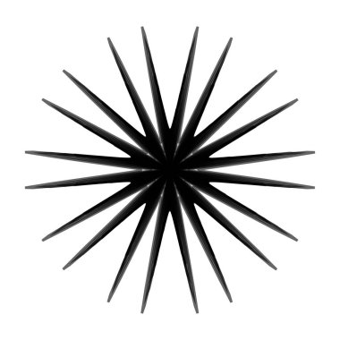 Geometrik mandala - Radikal, dairesel motif simgesi, sembol. Işıldayan şekil, logo çizimi