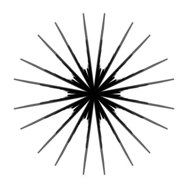 Geometrik mandala - Radikal, dairesel motif simgesi, sembol. Işıldayan şekil, logo çizimi