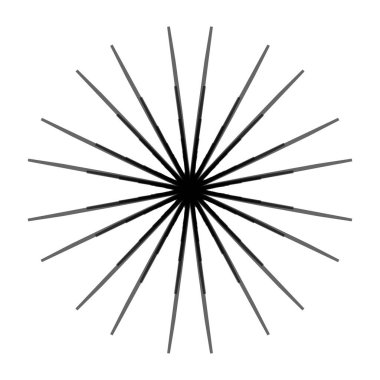 Geometrik mandala - Radikal, dairesel motif simgesi, sembol. Işıldayan şekil, logo çizimi