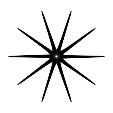 Geometrik mandala - Radikal, dairesel motif simgesi, sembol. Işıldayan şekil, logo çizimi