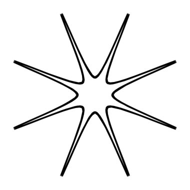 Geometrik mandala - Radikal, dairesel motif simgesi, sembol. Işıldayan şekil, logo çizimi