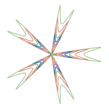 Geometrik mandala - Radikal, dairesel motif simgesi, sembol. Işıldayan şekil, logo çizimi