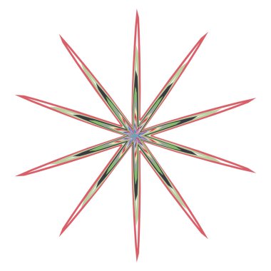 Geometrik mandala - Radikal, dairesel motif simgesi, sembol. Işıldayan şekil, logo çizimi