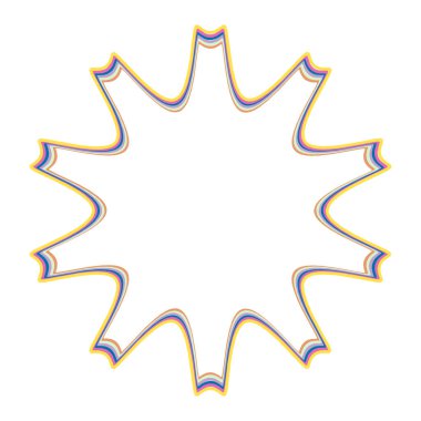 Geometrik mandala - Radikal, dairesel motif simgesi, sembol. Işıldayan şekil, logo çizimi