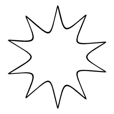 Geometrik mandala - Radikal, dairesel motif simgesi, sembol. Işıldayan şekil, logo çizimi