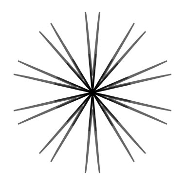 Geometrik mandala - Radikal, dairesel motif simgesi, sembol. Işıldayan şekil, logo çizimi