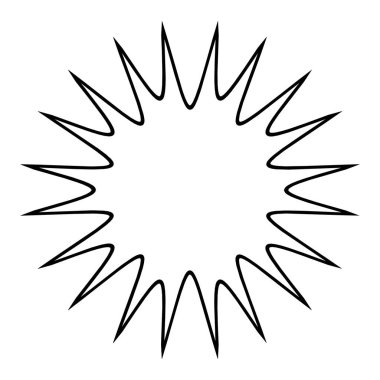 Geometrik mandala - Radikal, dairesel motif simgesi, sembol. Işıldayan şekil, logo çizimi