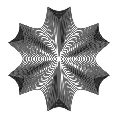 Geometrik mandala - Radikal, dairesel motif simgesi, sembol. Işıldayan şekil, logo çizimi