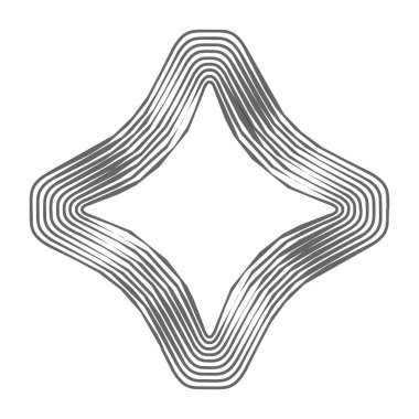 Geometrik mandala - Radikal, dairesel motif simgesi, sembol. Işıldayan şekil, logo çizimi