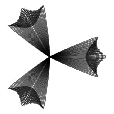 Geometrik mandala - Radikal, dairesel motif simgesi, sembol. Işıldayan şekil, logo çizimi