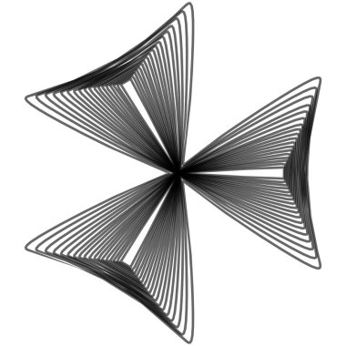 Geometrik mandala - Radikal, dairesel motif simgesi, sembol. Işıldayan şekil, logo çizimi