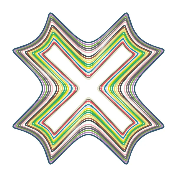 Geometrisk Mandala Radial Cirkulär Motivikon Symbol Strålande Form Logotyp Stockillustration — Stock vektor