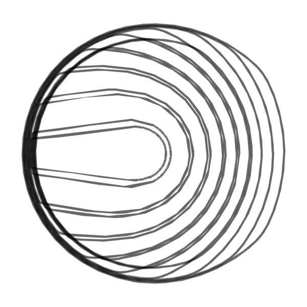 Mandala Geometrico Icona Radiale Motivo Circolare Simbolo Forma Radiante Logo — Vettoriale Stock