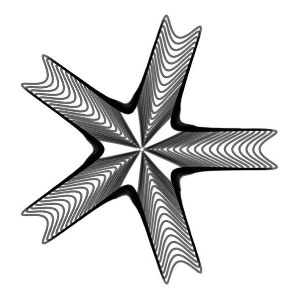 Geometrisch Mandala Radial Circulair Motief Pictogram Symbool Stralende Vorm Logo — Stockvector