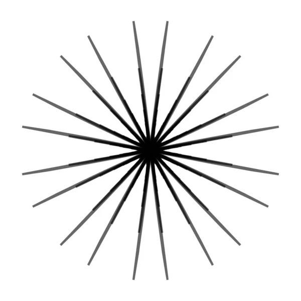 Geometrisk Mandala Radial Cirkulär Motivikon Symbol Strålande Form Logotyp Stockillustration — Stock vektor