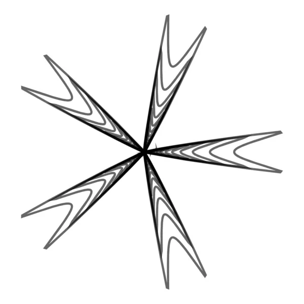 Geometric Mandala Radial Circular Motif Icon Symbol 빛나는 Stock Illustration — 스톡 벡터