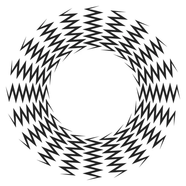 Radial Spiral Wavy Zigzag Criss Cross Lines Vector Illustration — Stock Vector