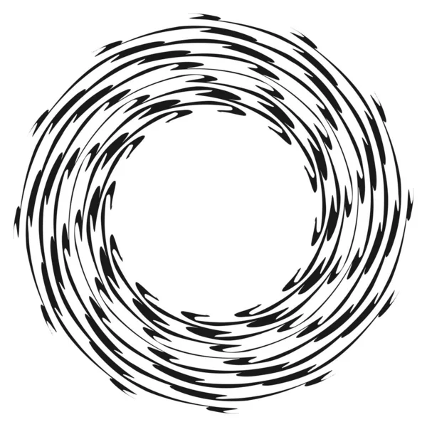 Espiral Radial Con Líneas Onduladas Zigzag Entrecruzadas Ilustración Vectorial — Archivo Imágenes Vectoriales