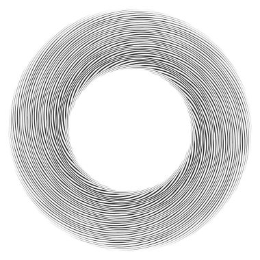 Dalgalı, zikzak çizgili, çapraz çizgili radyal spiral. vektör illüstrasyonu