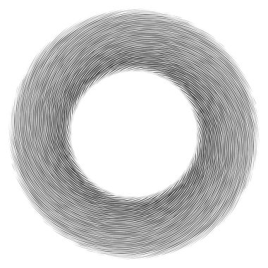 Dalgalı, zikzak çizgili, çapraz çizgili radyal spiral. vektör illüstrasyonu