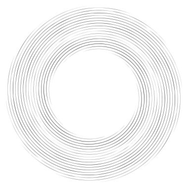Dalgalı, zikzak çizgili, çapraz çizgili radyal spiral. vektör illüstrasyonu