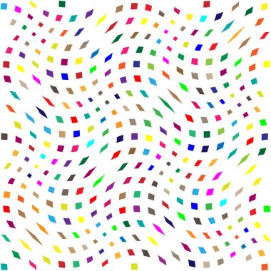 Mozaik olarak düzenlenmiş rastgele şekiller, tesselleme şablonu. Renkli, canlı Vektör tasarım elementi. Karışık, karışık, karışık konsept vektör çizimi