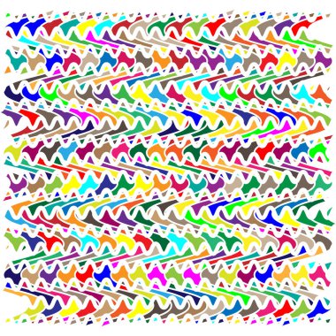 Mozaik olarak düzenlenmiş rastgele şekiller, tesselleme şablonu. Renkli, canlı Vektör tasarım elementi. Karışık, karışık, karışık konsept vektör çizimi