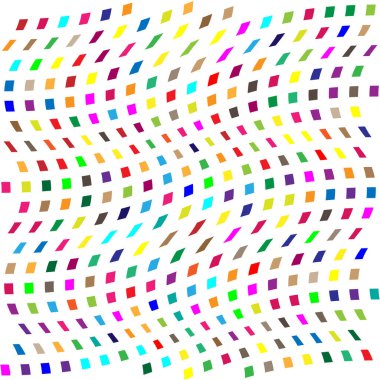 Mozaik olarak düzenlenmiş rastgele şekiller, tesselleme şablonu. Renkli, canlı Vektör tasarım elementi. Karışık, karışık, karışık konsept vektör çizimi