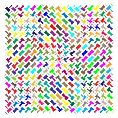 Mozaik olarak düzenlenmiş rastgele şekiller, tesselleme şablonu. Renkli, canlı Vektör tasarım elementi. Karışık, karışık, karışık konsept vektör çizimi